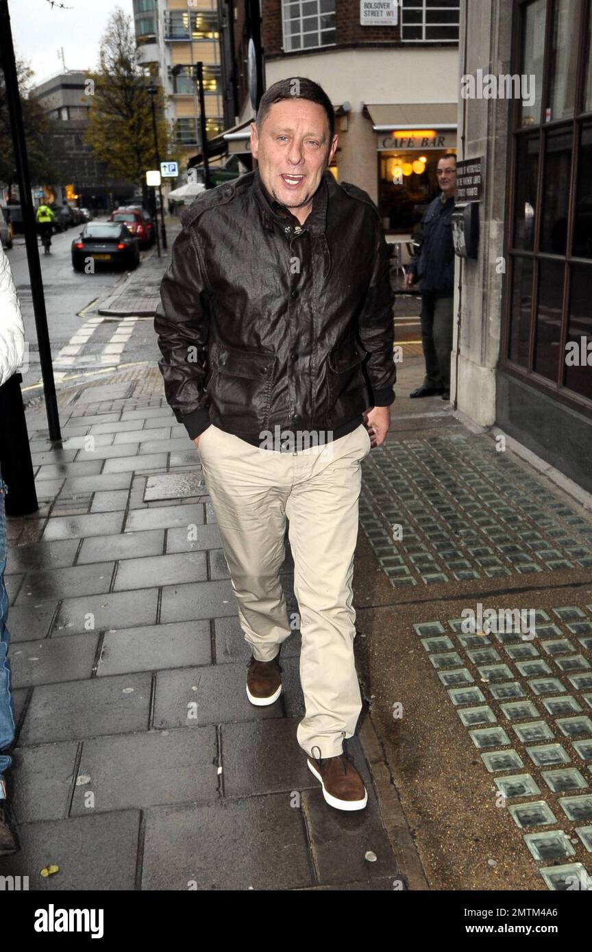 Happy Mondays singer Shaun Ryder arrives at BBC Radio 1 studios on a ...