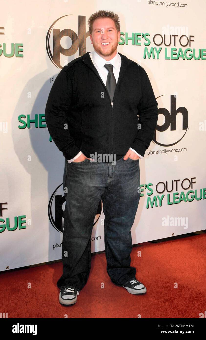 Nate Torrence walks the red carpet at the premiere of &ldquo;She&rsquo;s Out of My