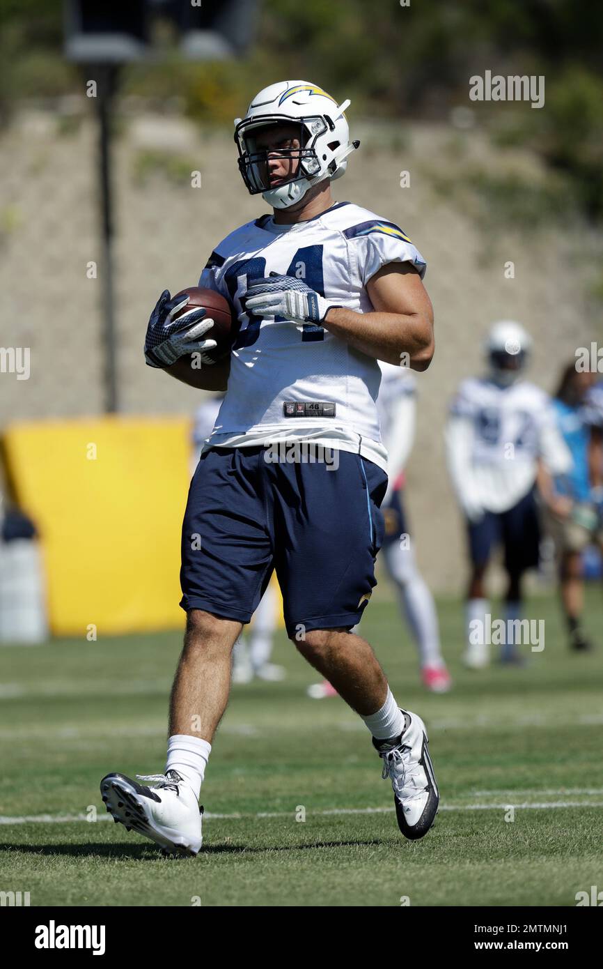 San Diego Chargers tight end Sean McGrath trains during an NFL