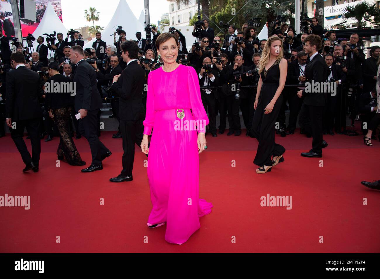 Kristin Scott-Thomas poses for photographers upon arrival at the ...