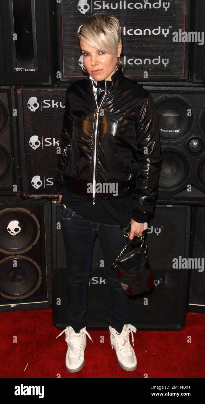 Musician Samantha Maloney poses on the red carpet at My House during