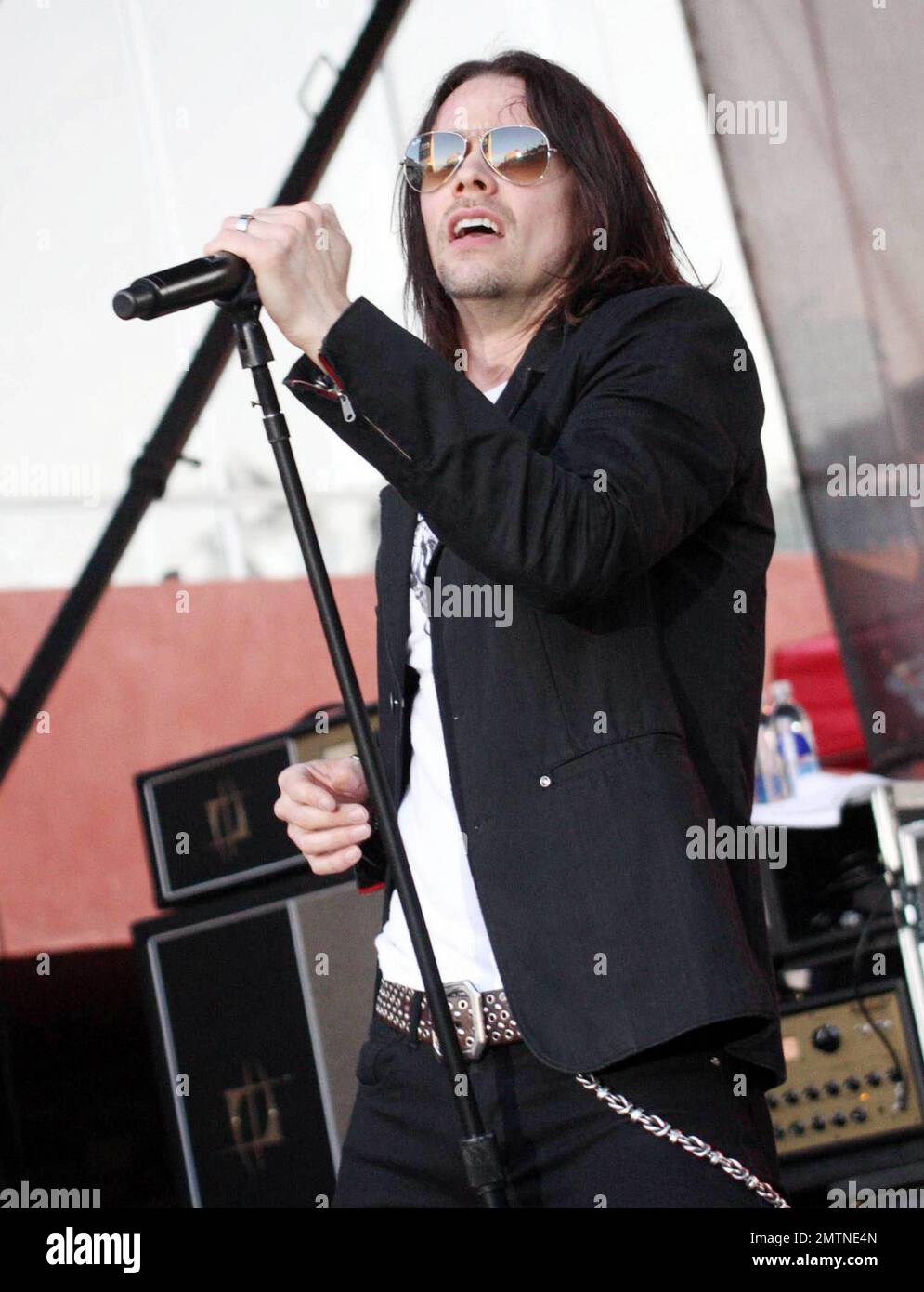 American singer Myles Kennedy performs live on stage with legendary