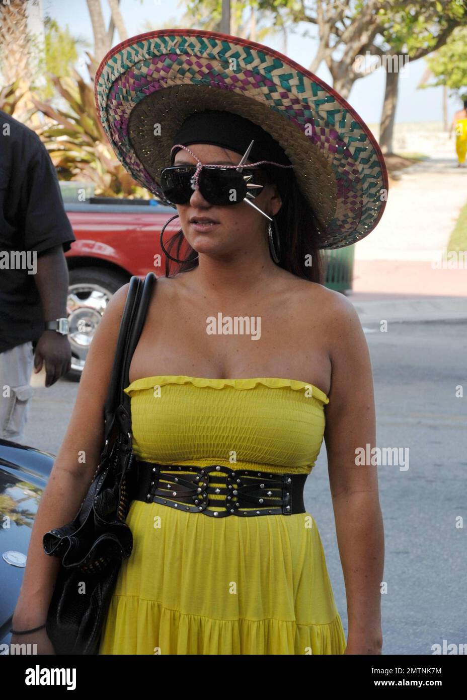 Nicole "Snooki" Polizzi and Jenni "J-Woww" Farley have a wild day  celebrating Cinco de Mayo with sombreros, margaritas and Corona while  filming an episode of "Jersey Shore" in Miami Beach, FL. 5/5/10