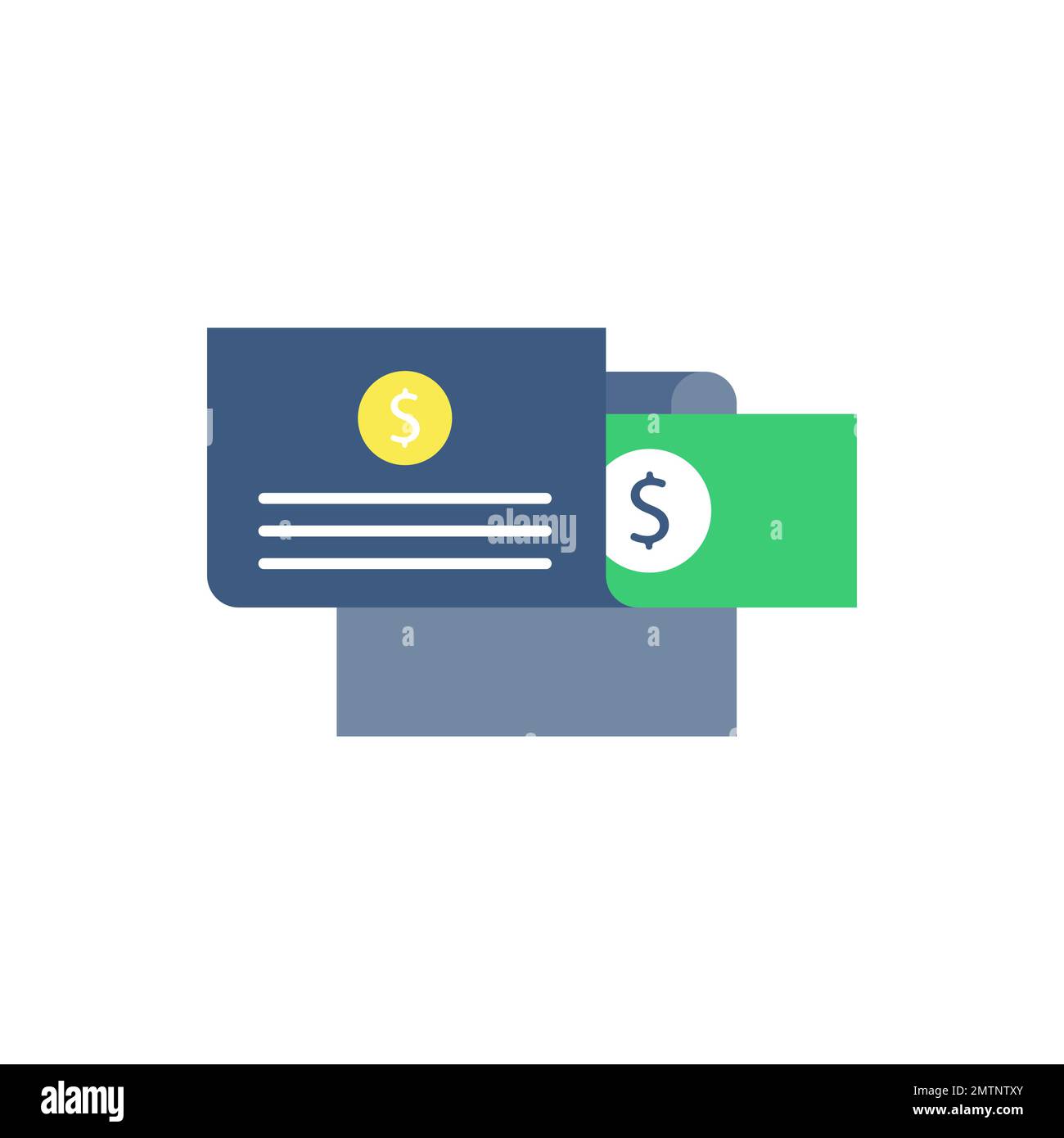 Flat clipboard and check marks Stock Vector
