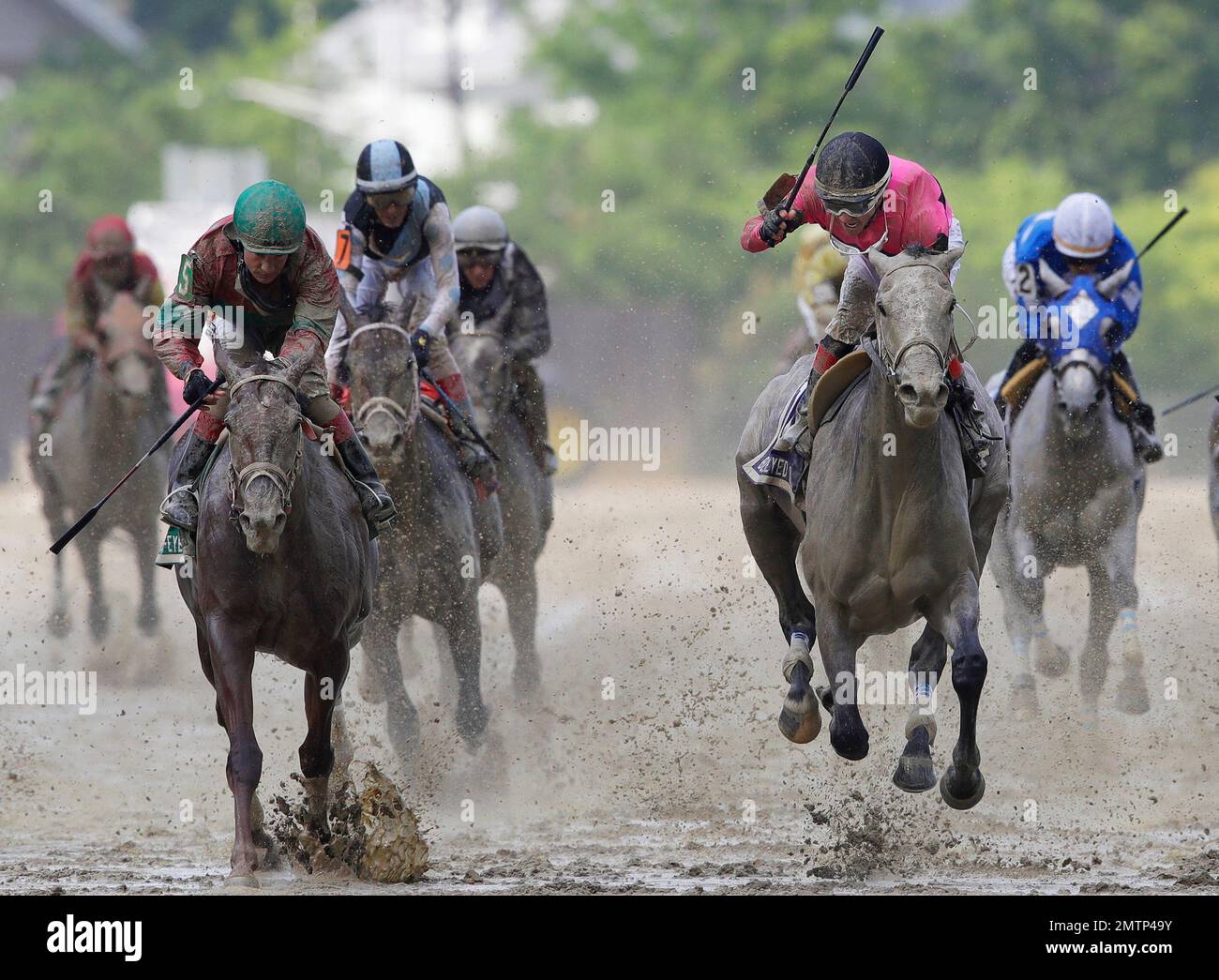 Actress on the inside rail with Nik Juarez atop, second from right