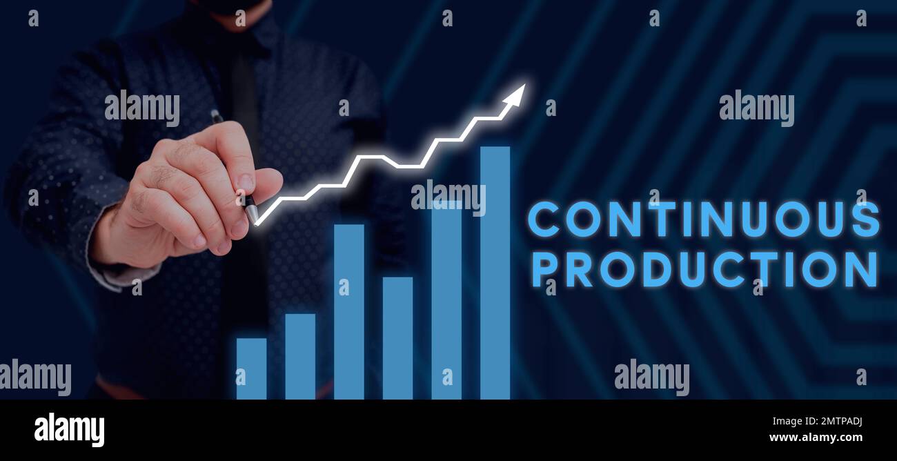 Production Speed Is Consistent Inspiration showing sign Continuous Production. Word Written on ...
