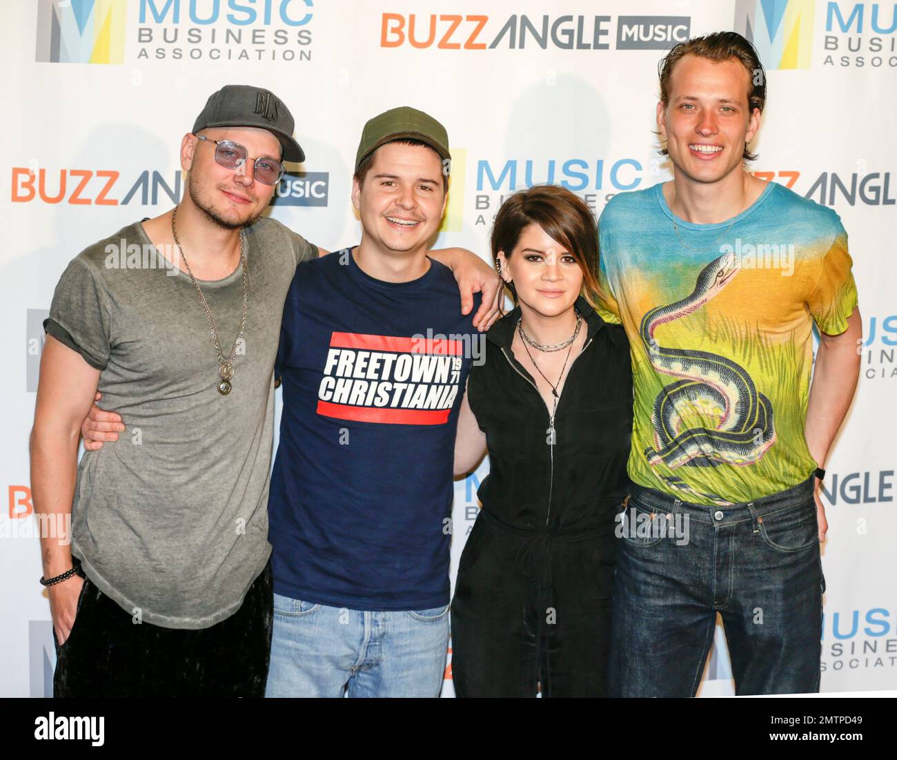 Maren Morris, third from left, Mark Falgren, from the left, Lukas