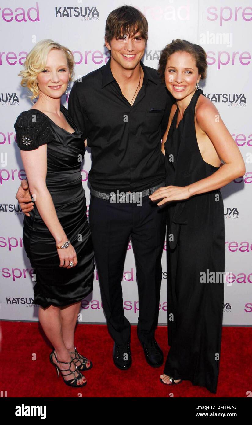 - Anne Heche and Ashton Kutcher and Margarita Levieva at the premiere