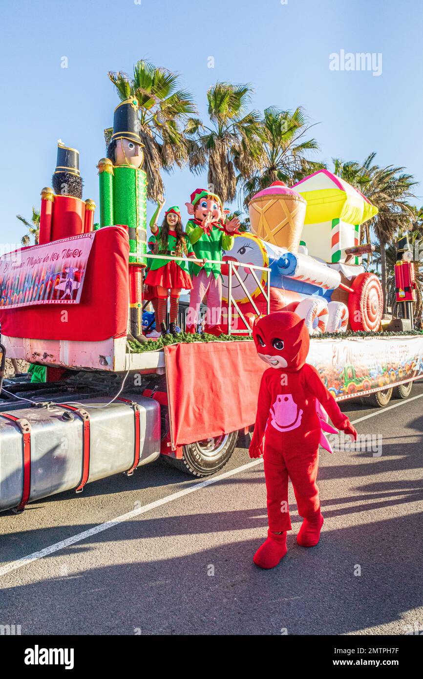 One of the floats in the traditional Spanish Three Kings Parade