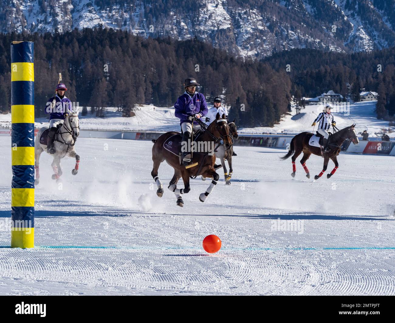 St. Moritz January 29, 2023 Game actions at the Snow Polo World Cup St.Moritz 2023 finals