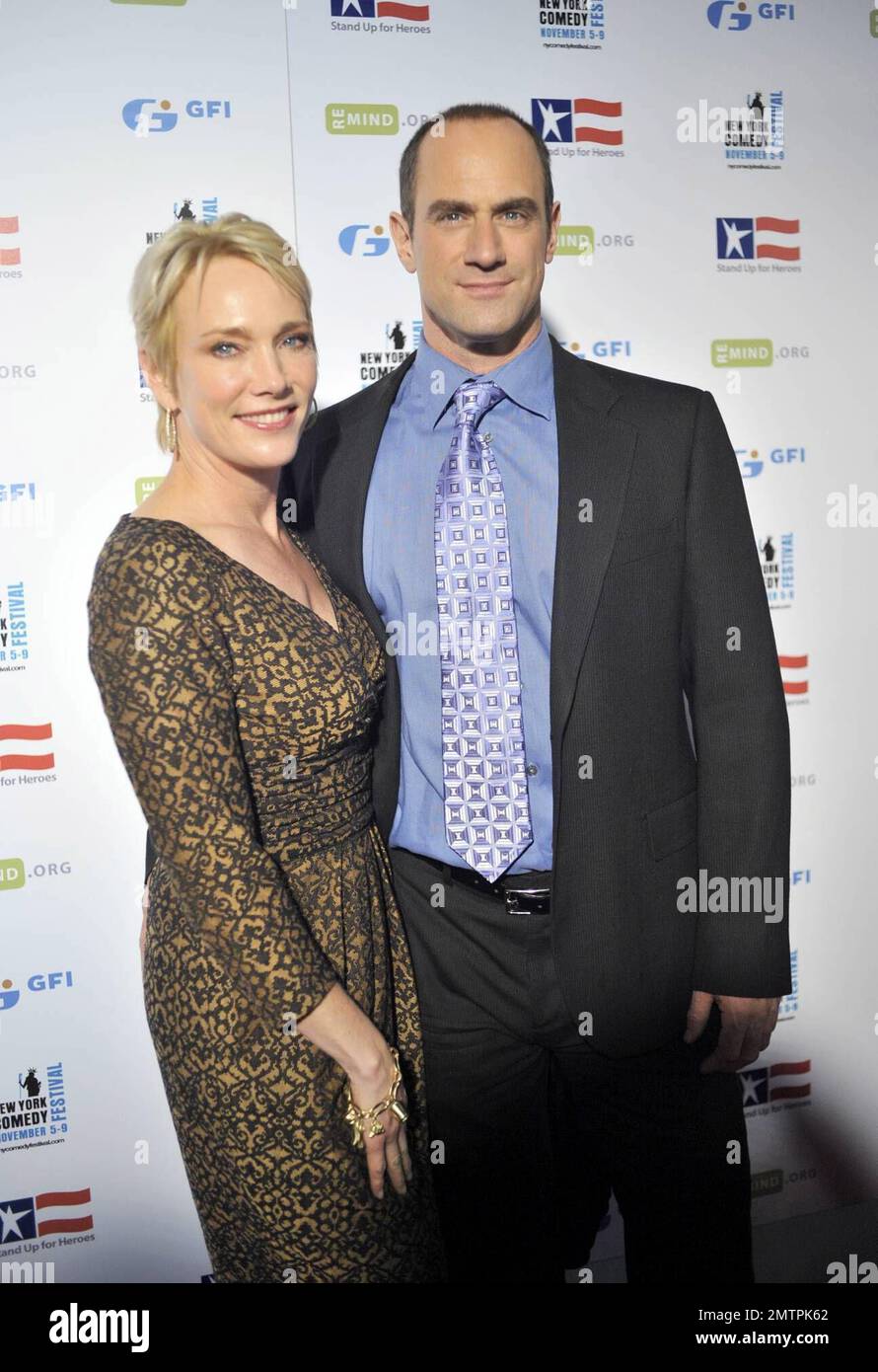 Christopher meloni and wife sherman williams hi res stock photography