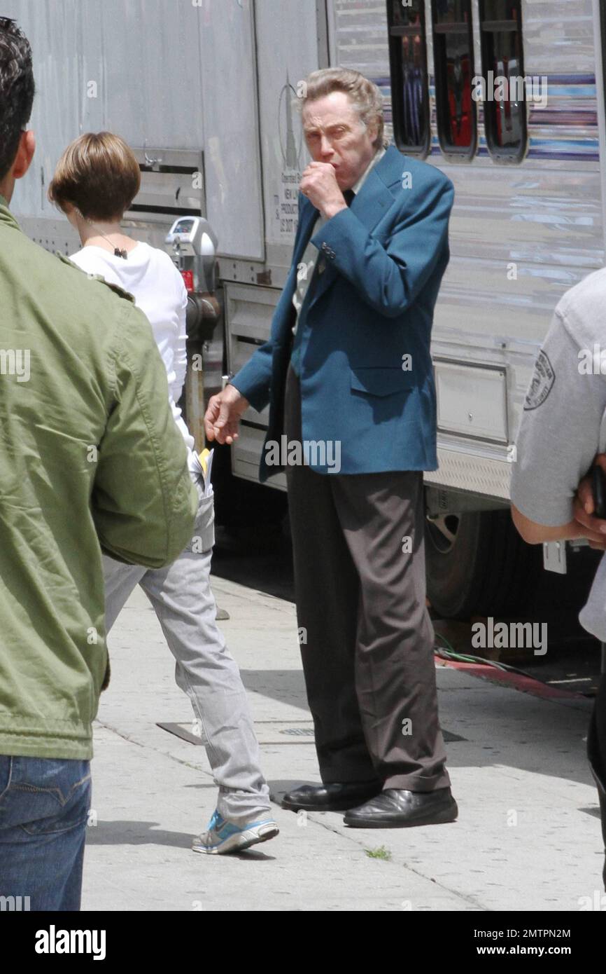 Al Pacino and Christopher Walken film scenes on the set of their new