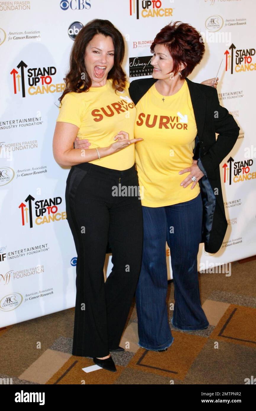 Fran drescher and sharon osbourne at the stand up to cancer telethon
