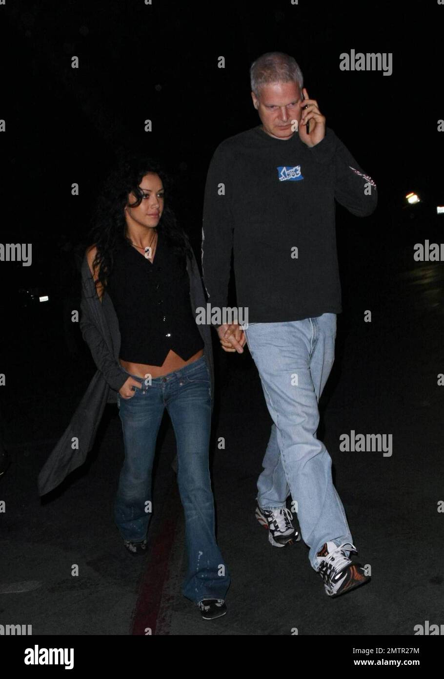 Steve Bing and his date attend Eric Clapton's concert at the Hollywood ...