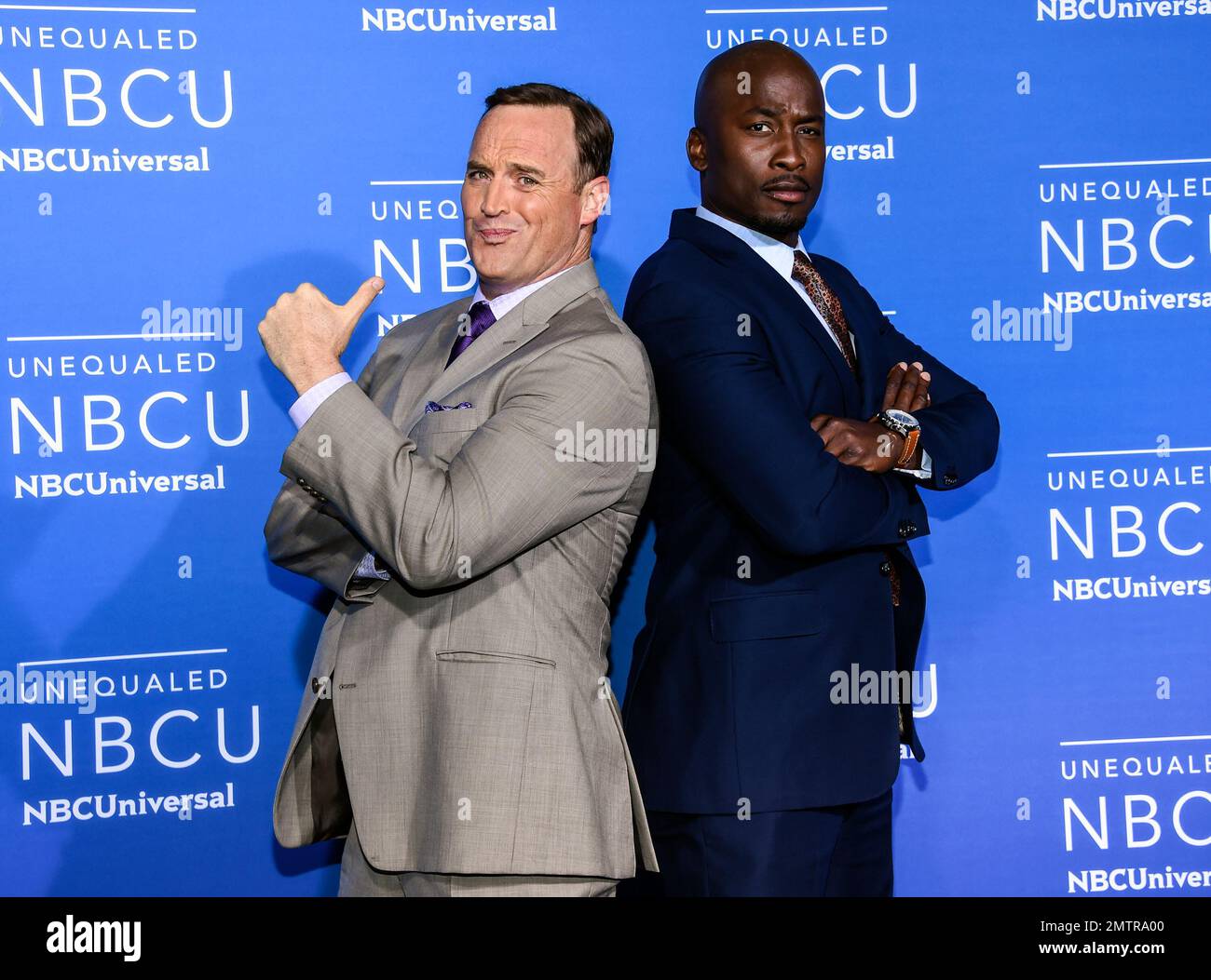 "American Ninja Warrior" cohosts Matt Iseman, left, and Akbar Gbaja