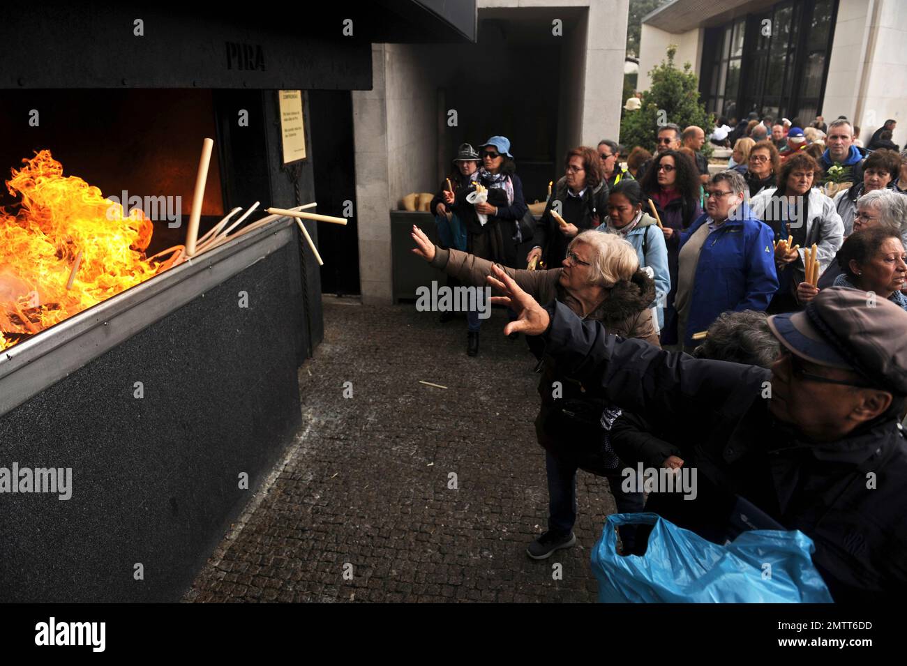 Pilgrims and worshippers show their devotion to the Holy Lady of Fatima