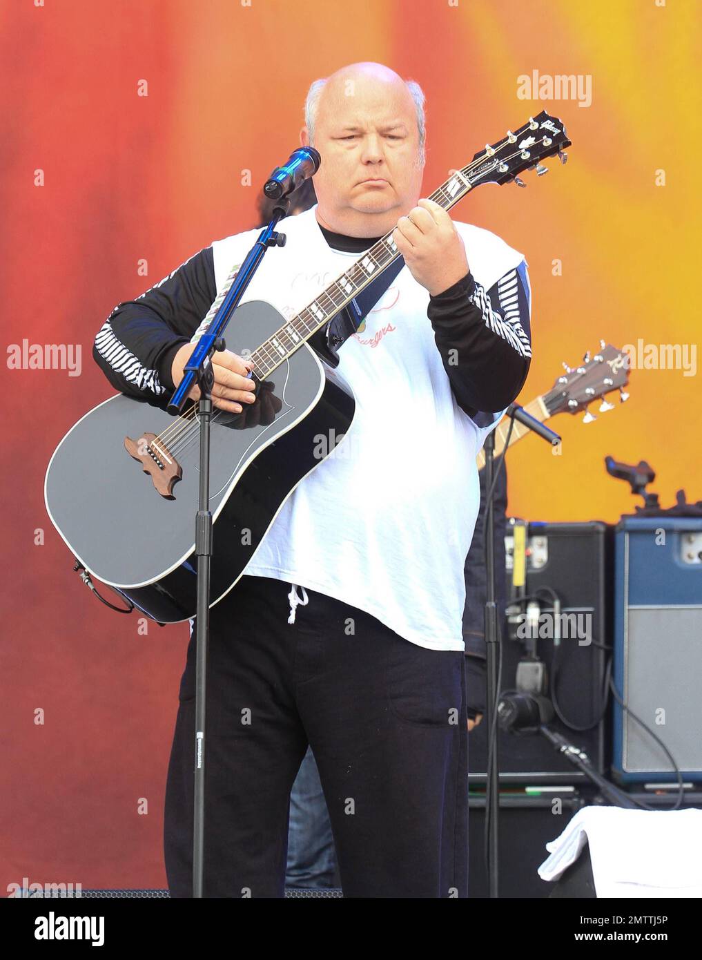 Jack Black and Kyle Gass of 'Tenacious D' perform live on the Jim Marshall main stage during day 2 of The Download Festival held at Donington Park in Castle Donington, UK. 9th June 2012. Stock Photo