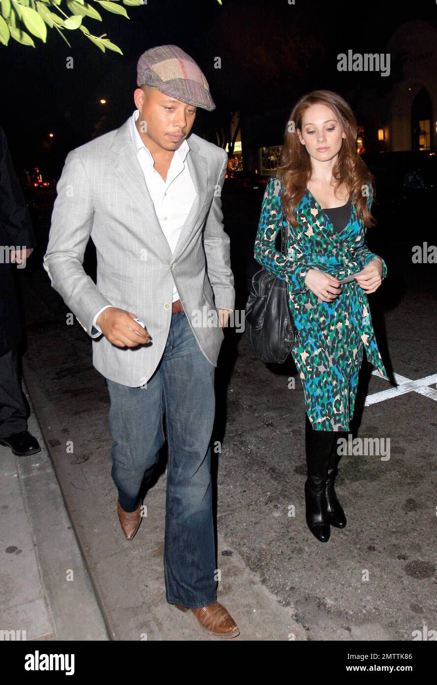 Actor Terrence Howard and girlfriend Zulay Henao take a stroll together