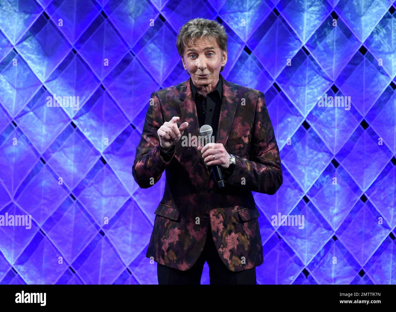 Barry Manilow speaks at the 65th annual BMI Pop Awards at the Beverly ...