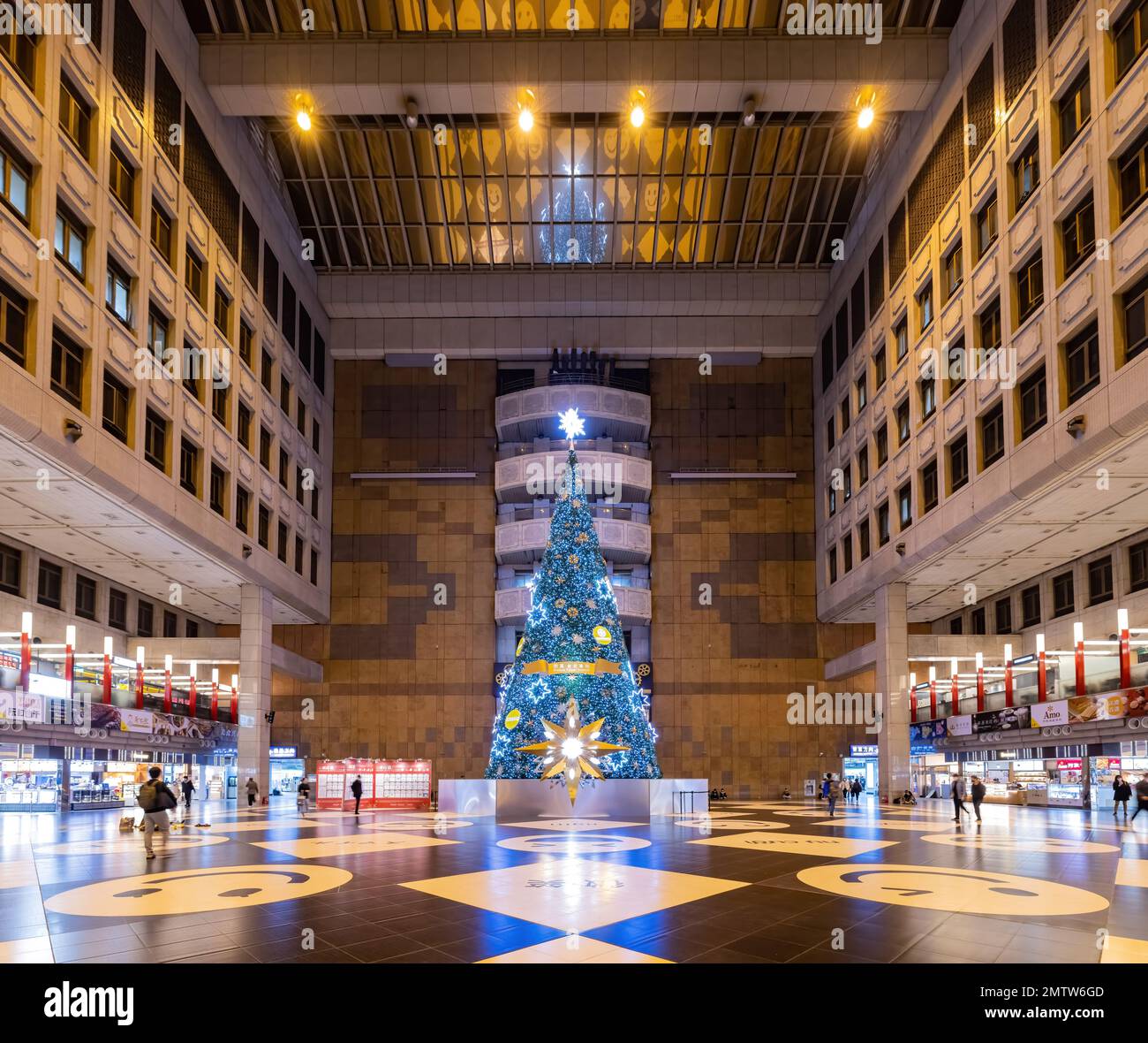 Taipei, JAN 3 2023 - Interior view of the lobby of Taipei Main Station ...