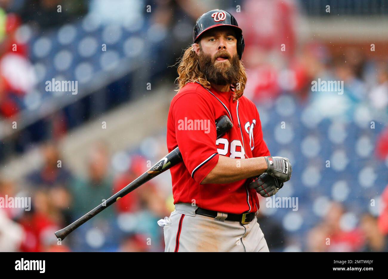 Washington Nationals Jayson Werth 28 In Action During A Baseball washington-nationals-jayson-werth-28-in-action-during-a-baseball