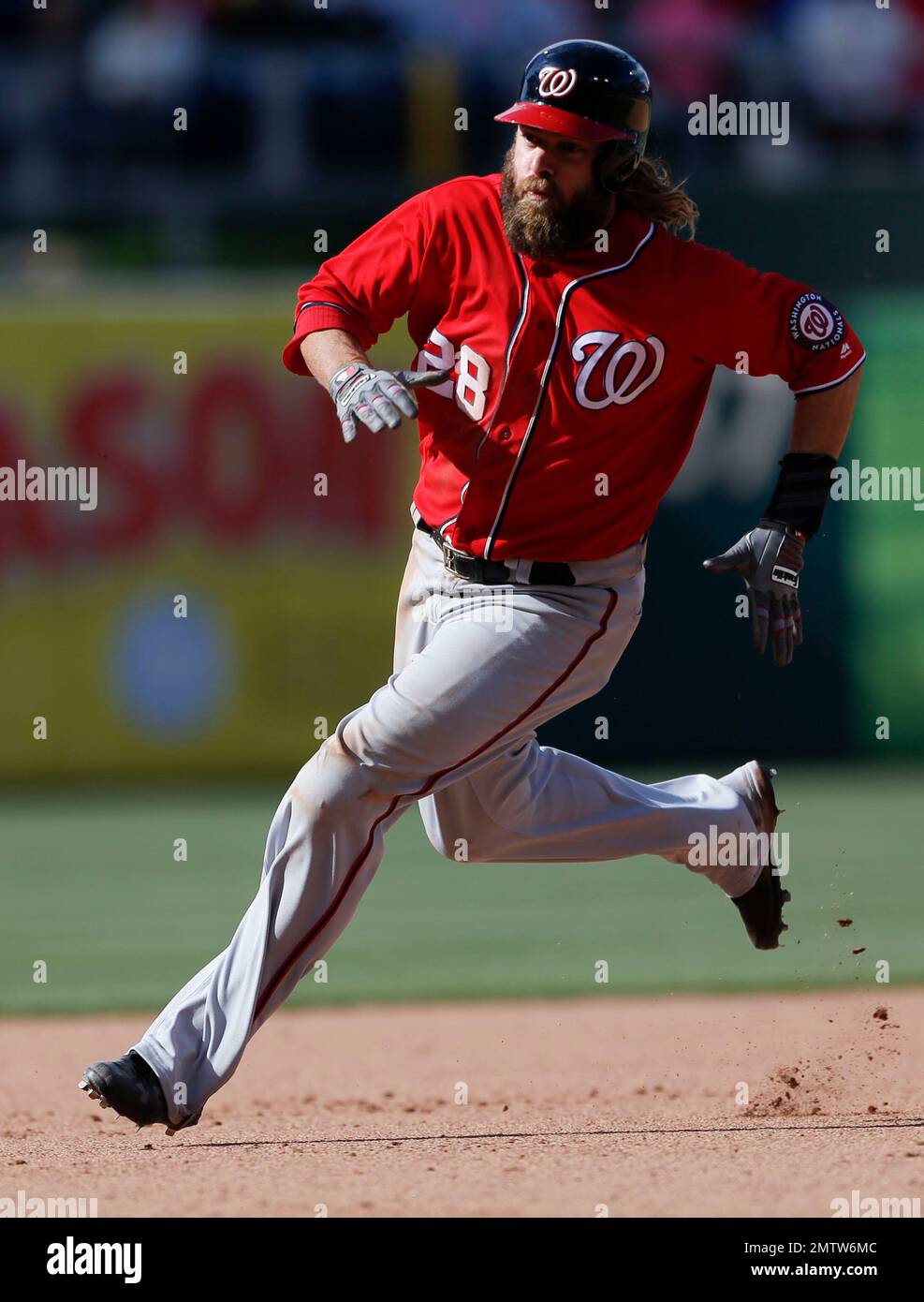 Washington Nationals Jayson Werth 28 In Action During A Baseball washington-nationals-jayson-werth-28-in-action-during-a-baseball