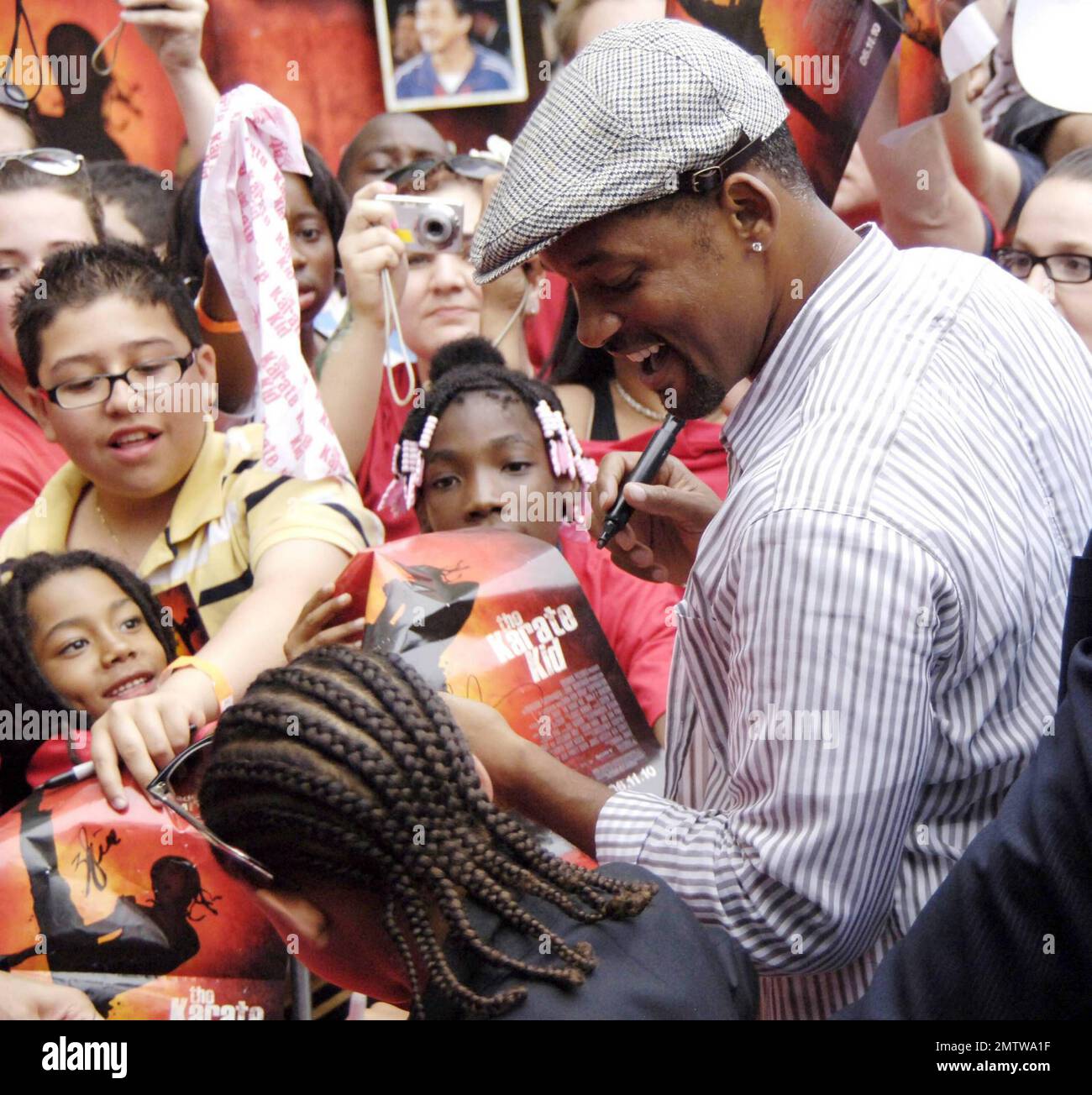 Will Smith and son Jaden Smith arrive at a screening of “The Karate Kid