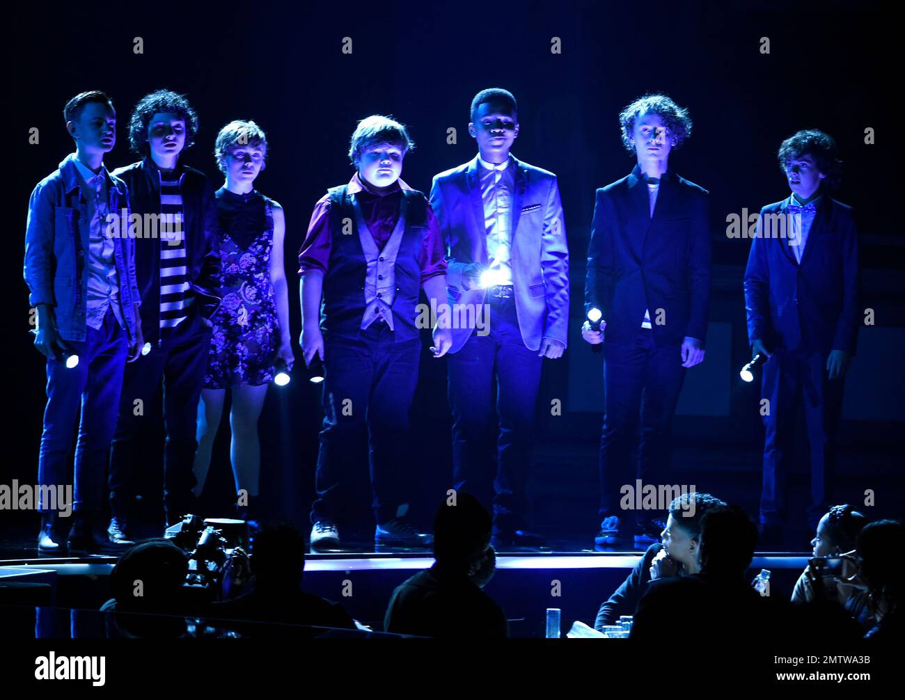 The cast of “It” introduce a clip from their new film at the MTV Movie