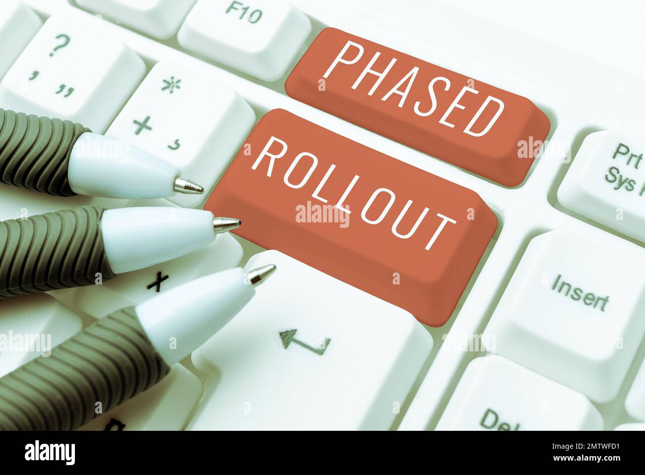 Sign displaying Phased Rollout. Concept meaning the practice of