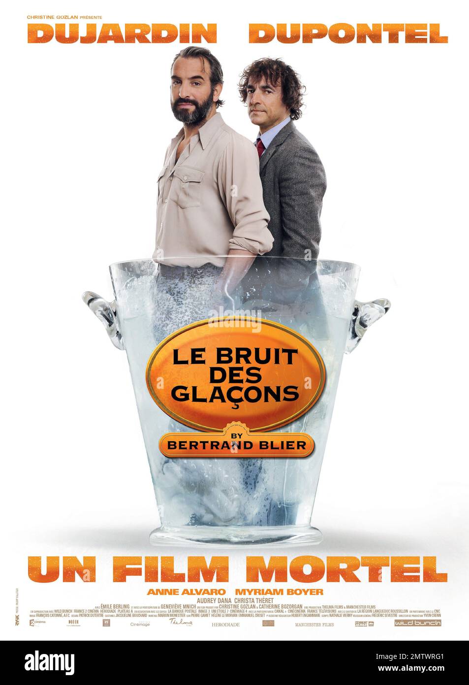 Le Bruit des glaçons Year : 2010 France Director : Bertrand Blier Jean Dujardin, Albert Dupontel French poster Stock Photo