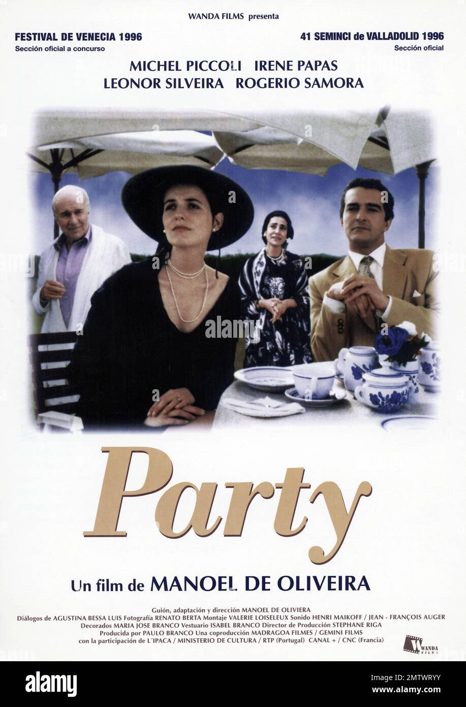 Party Year : 1996 Portugal / France Director : Manoel de Oliveira Michel Piccoli, Leonor Silveira, Irene Papas, Rogério Samora Spanish poster Stock Photo