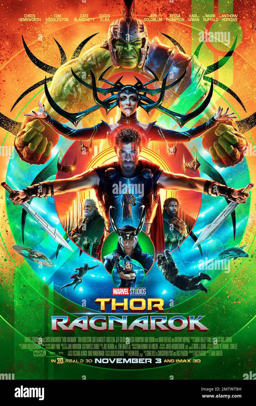 Thor: Ragnarok Year : 2017 USA Director : Taika Waititi Chris Hemsworth, Tessa Thompson, Mark Ruffalo American poster Stock Photo