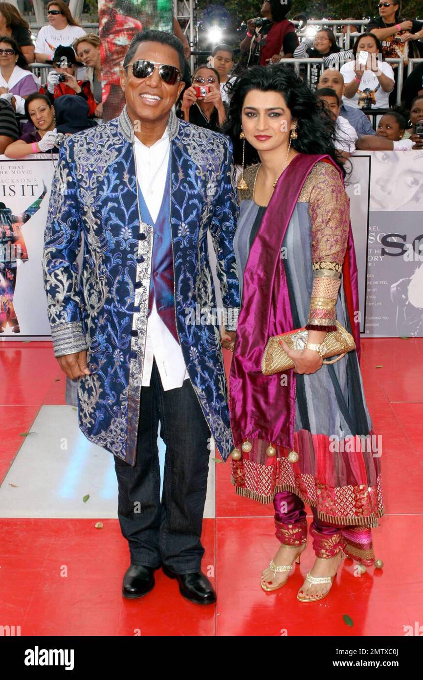 Jermaine jackson and Halima Rashid at the premiere of Michael Jackson’s