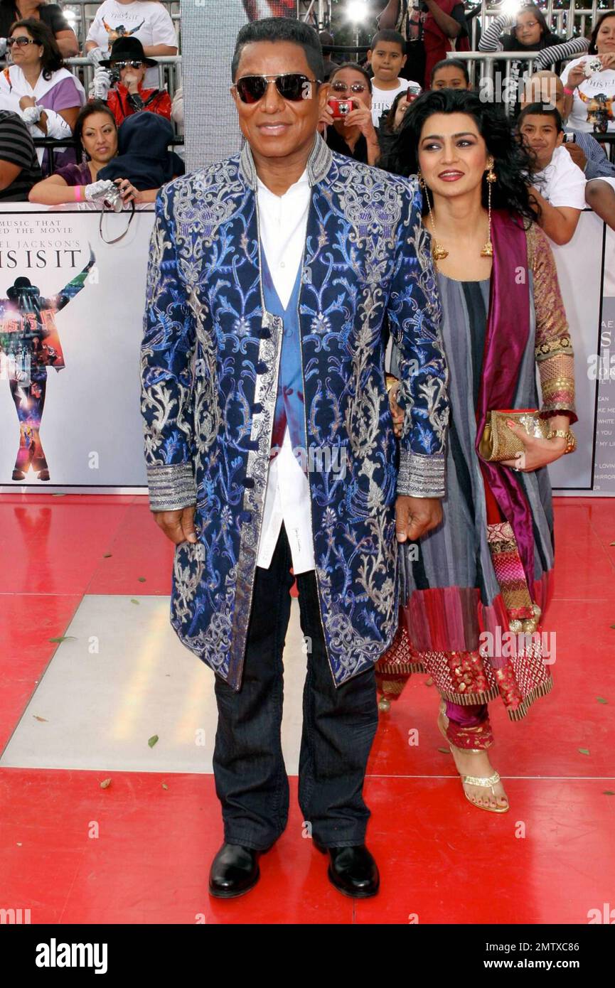 Jermaine jackson and Halima Rashid at the premiere of Michael Jackson’s