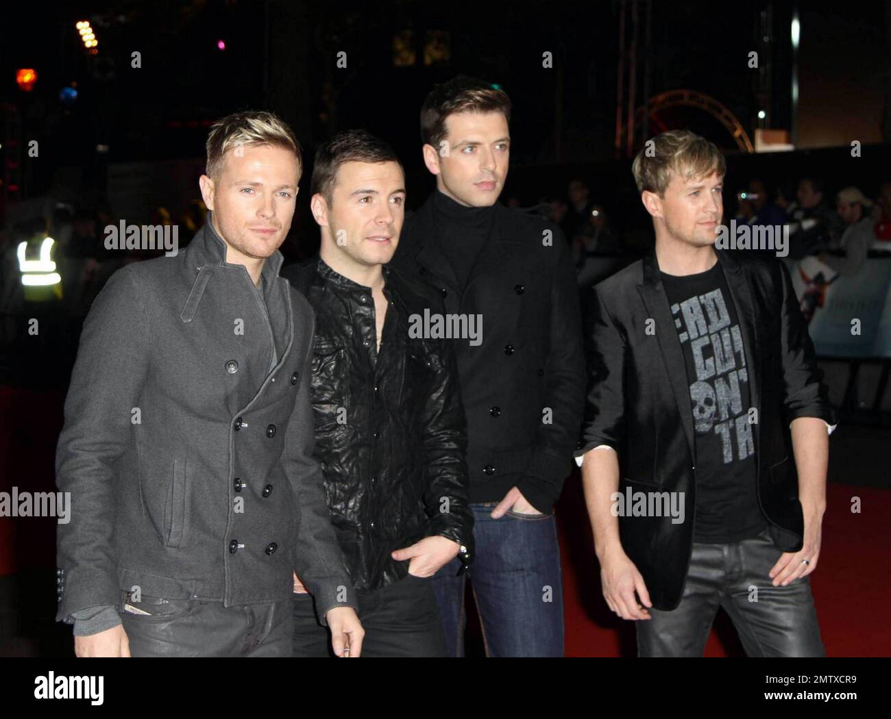 (L-R) Kian Egan, Shane Filan, Mark Feehily and Nicky Byrne of Westlife ...