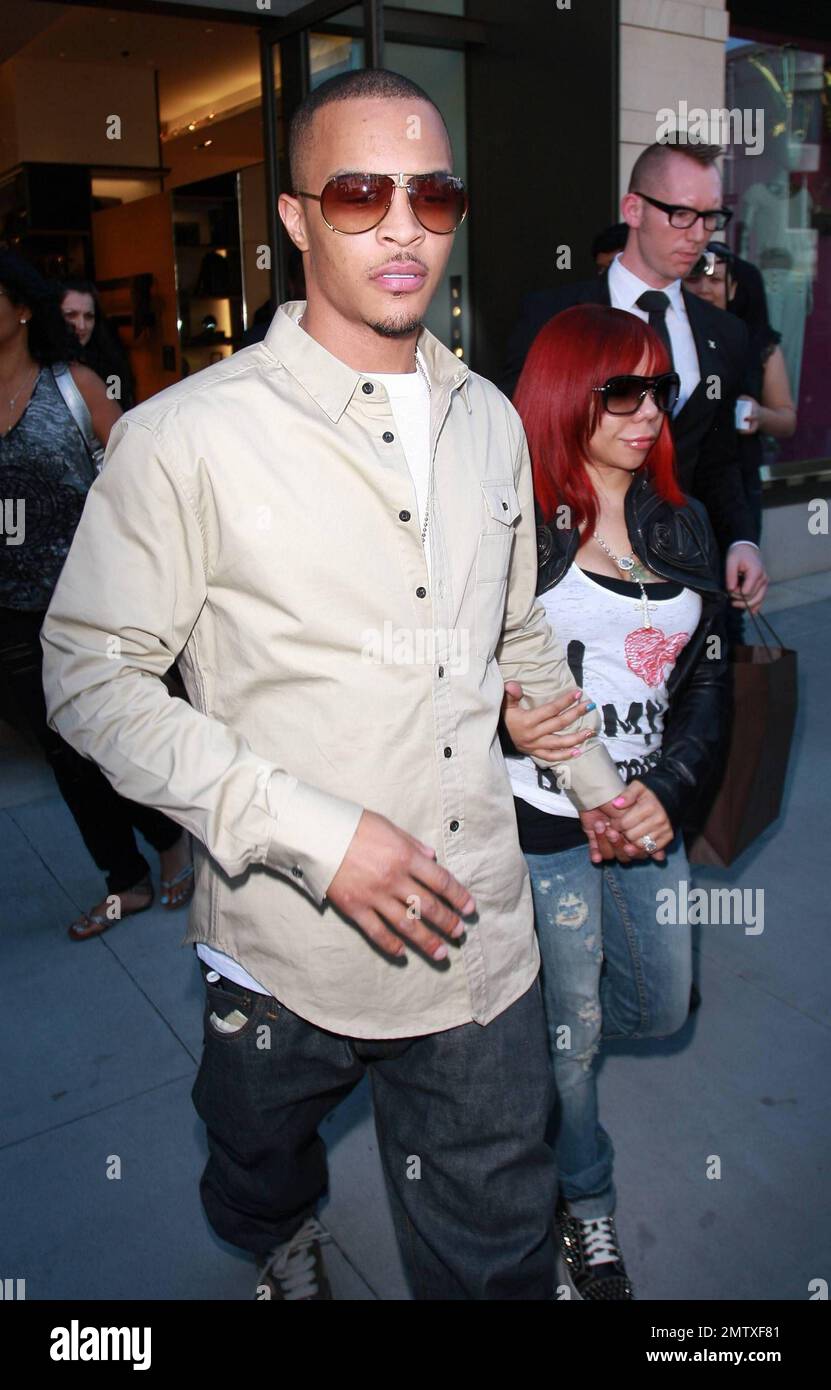 Rapper T.I. leaves the Louis Vuitton store after some shopping in ...