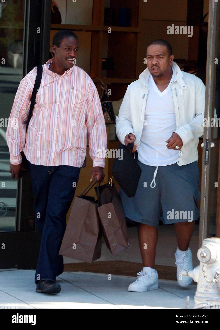 Timbaland Rapper Family Rapper and producer Timbaland leaves the Louis Vuitton store after some ...