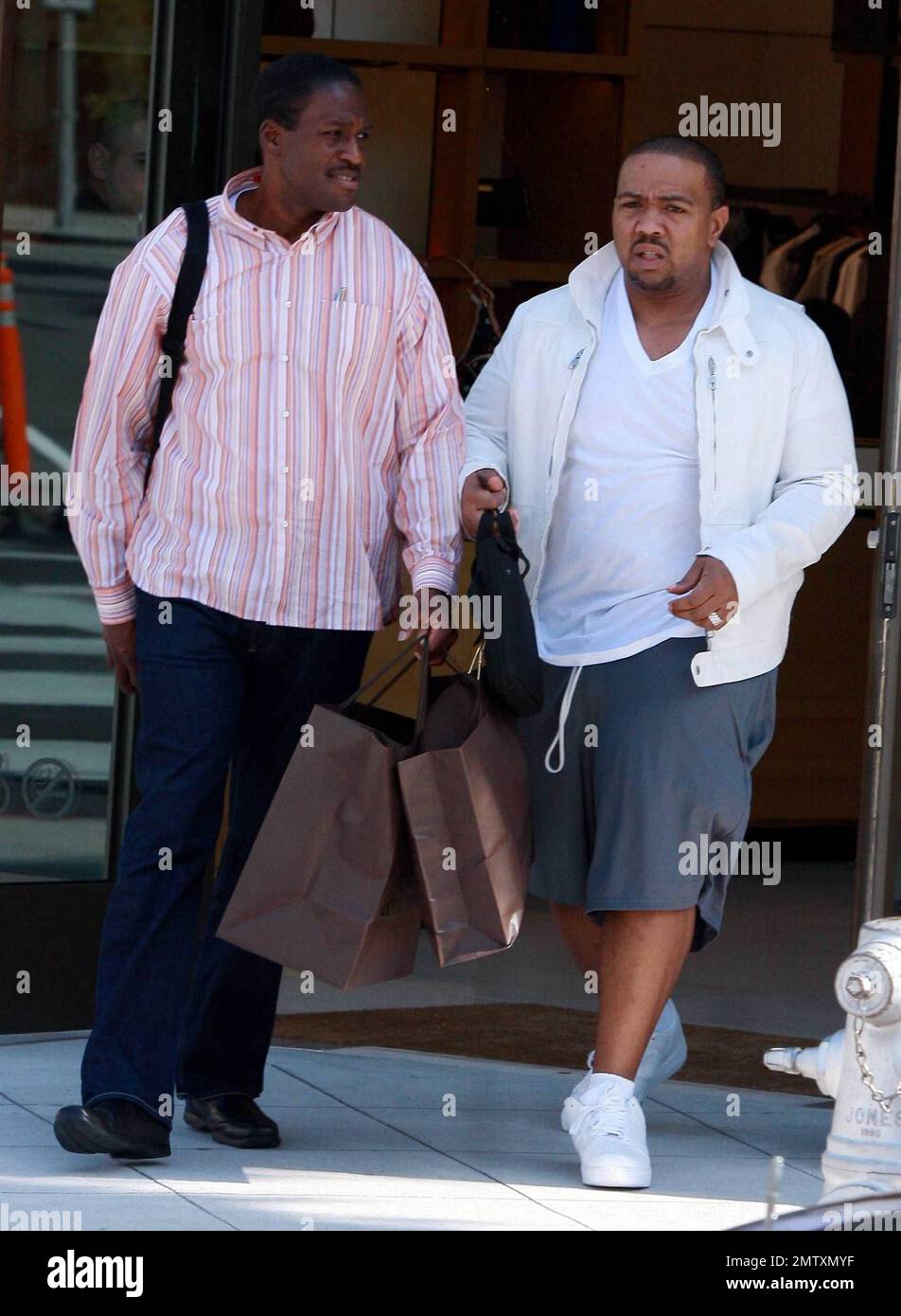 Timbaland Rapper Family Rapper and producer Timbaland leaves the Louis Vuitton store after some ...