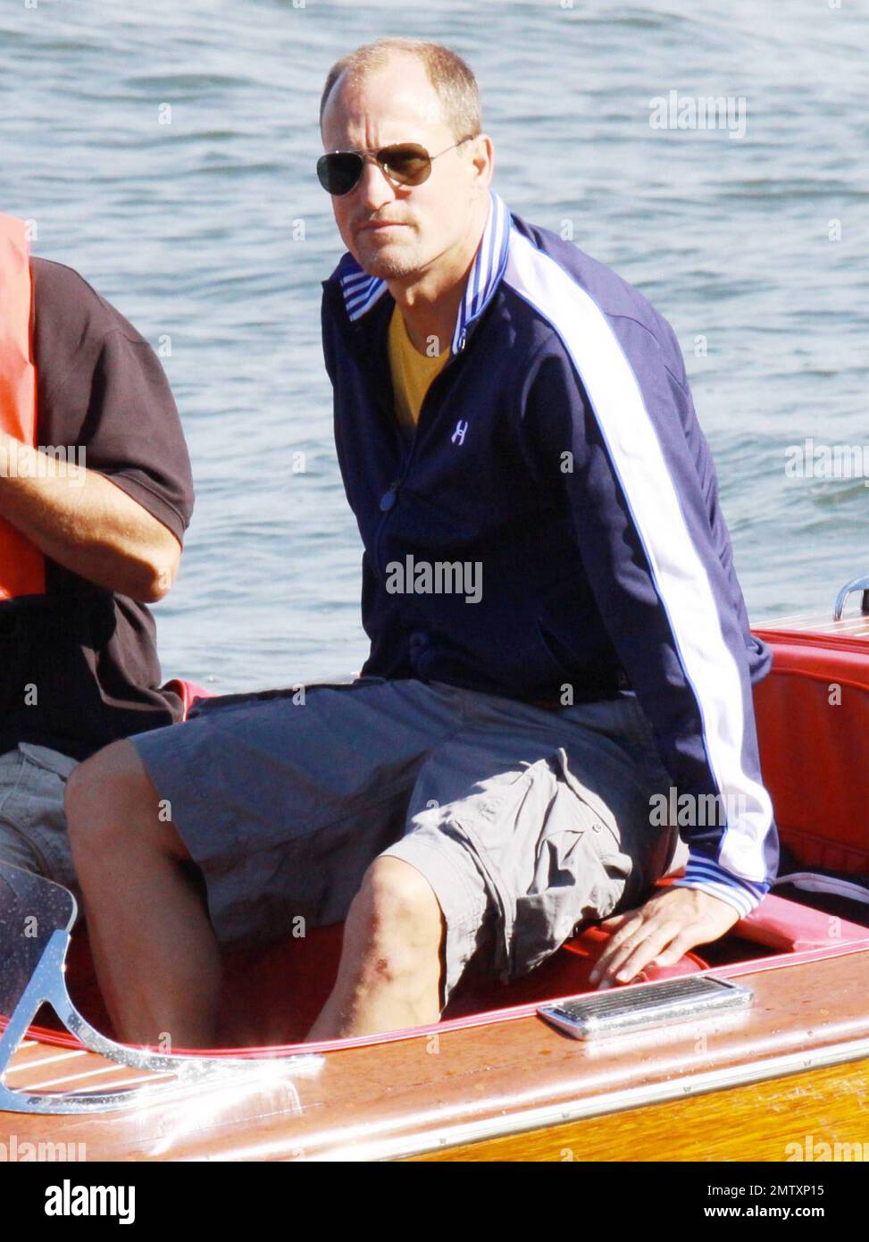 Justin Timberlake and Woody Harrelson film a scene for "Friends with Benefits" shooting in