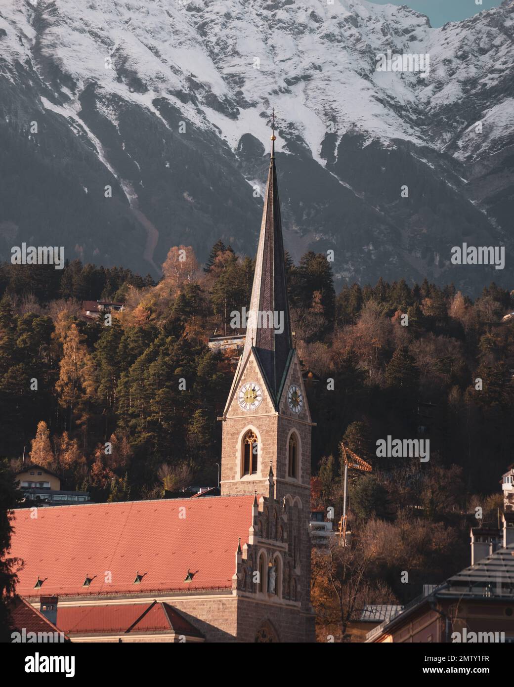 The Innsbruck Pfarrkirche located in the Altstadt Old Town in Innsbruck ...