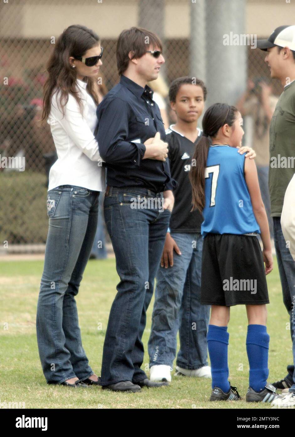Tom Cruise and Katie Holmes make an appearance at Isabella's soccer