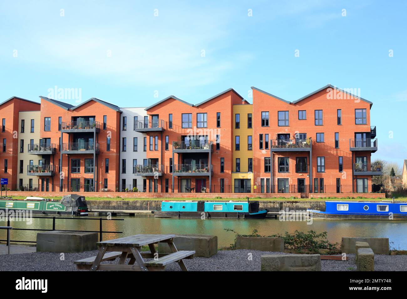 Waterfront apartments at Gloucester docks, Gloucestershire, England, UK