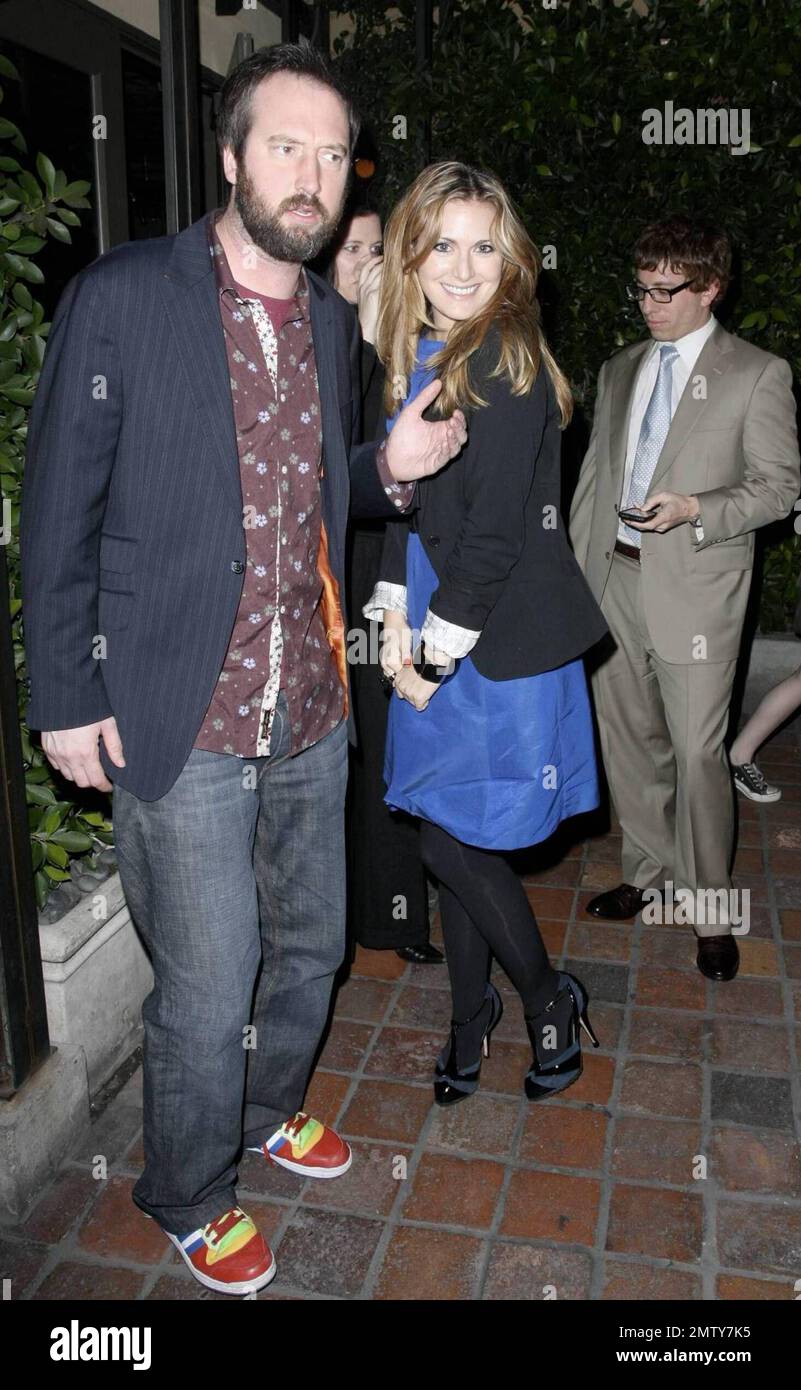 Drew Barrymore's ex-boyfriend, funnyman Tom Green enjoys an evening out at  the restaurant Ago dining with UK comedienne Olivia Lee, star of 
