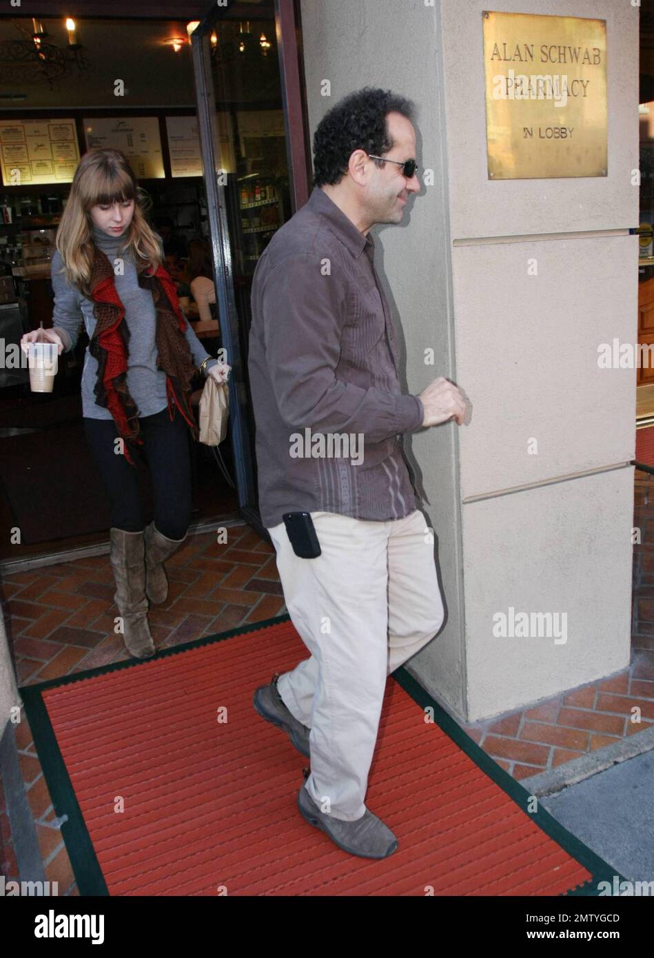 Tony Shalhoub and his daughter Sophie pay a visit to a medical facility