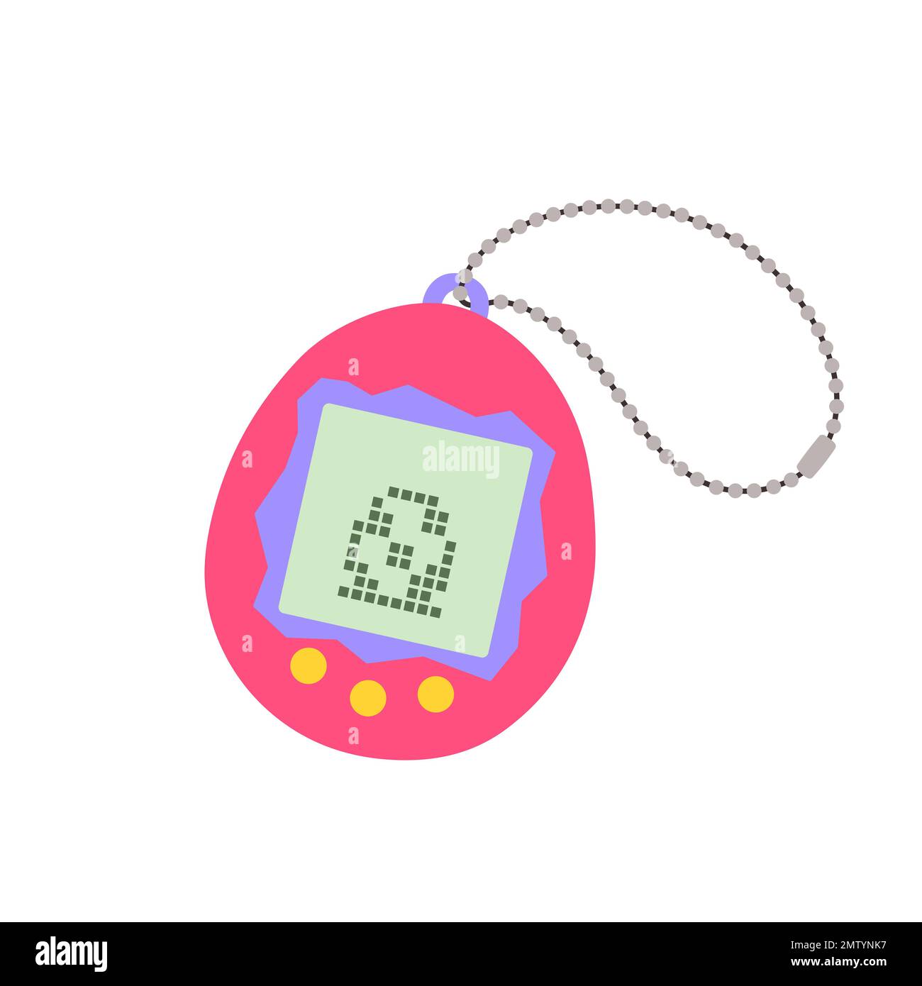Classic retro toy. Vintage digital pocket pet game. Japanese classic