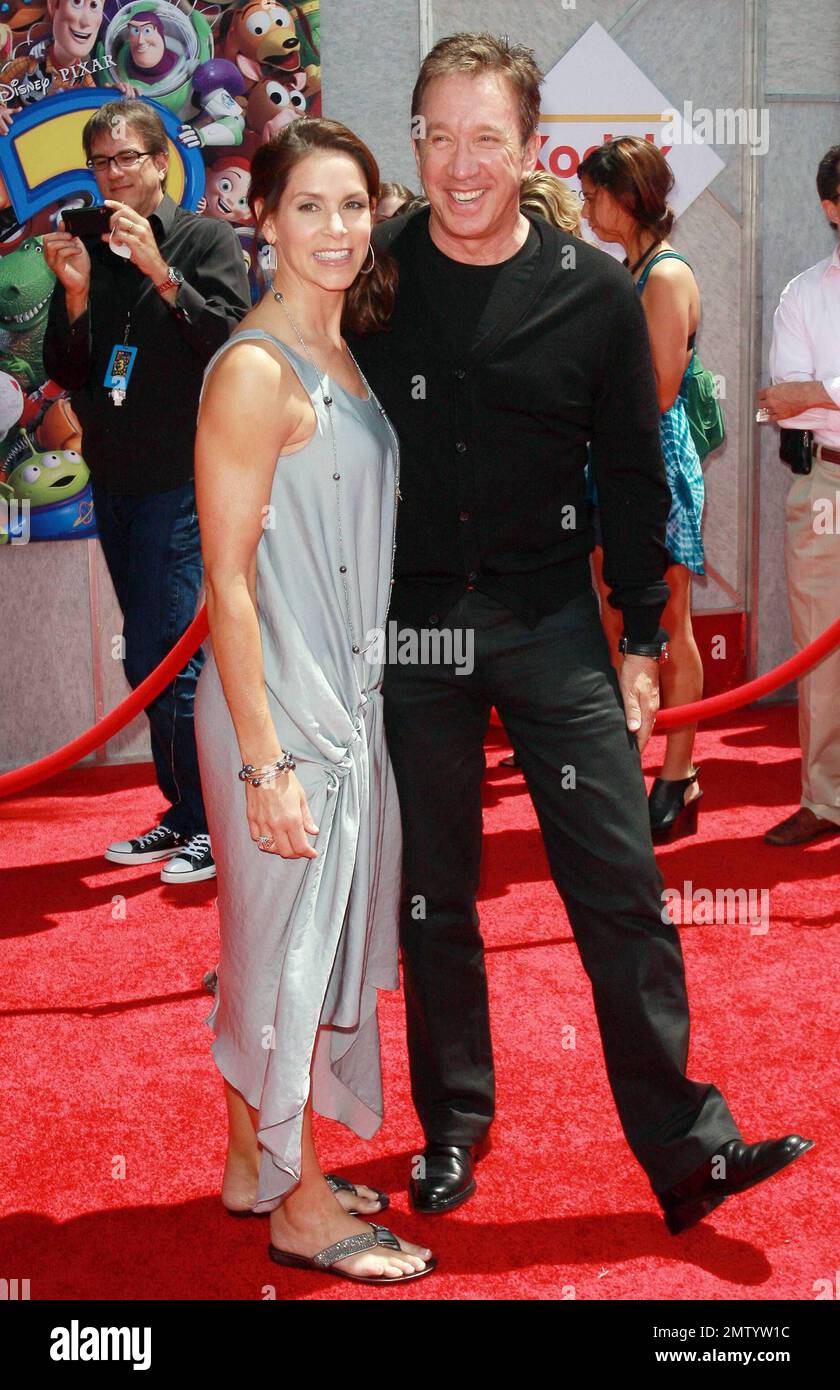 Tim Allen and wife Jane Hajduk walk the red carpet at the premiere of ...
