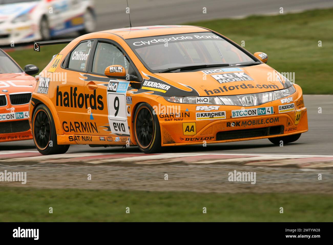 Tom Chilton on track at Brands Hatch driving the Honda Civic during the BTCC 2008 championship race Stock Photo