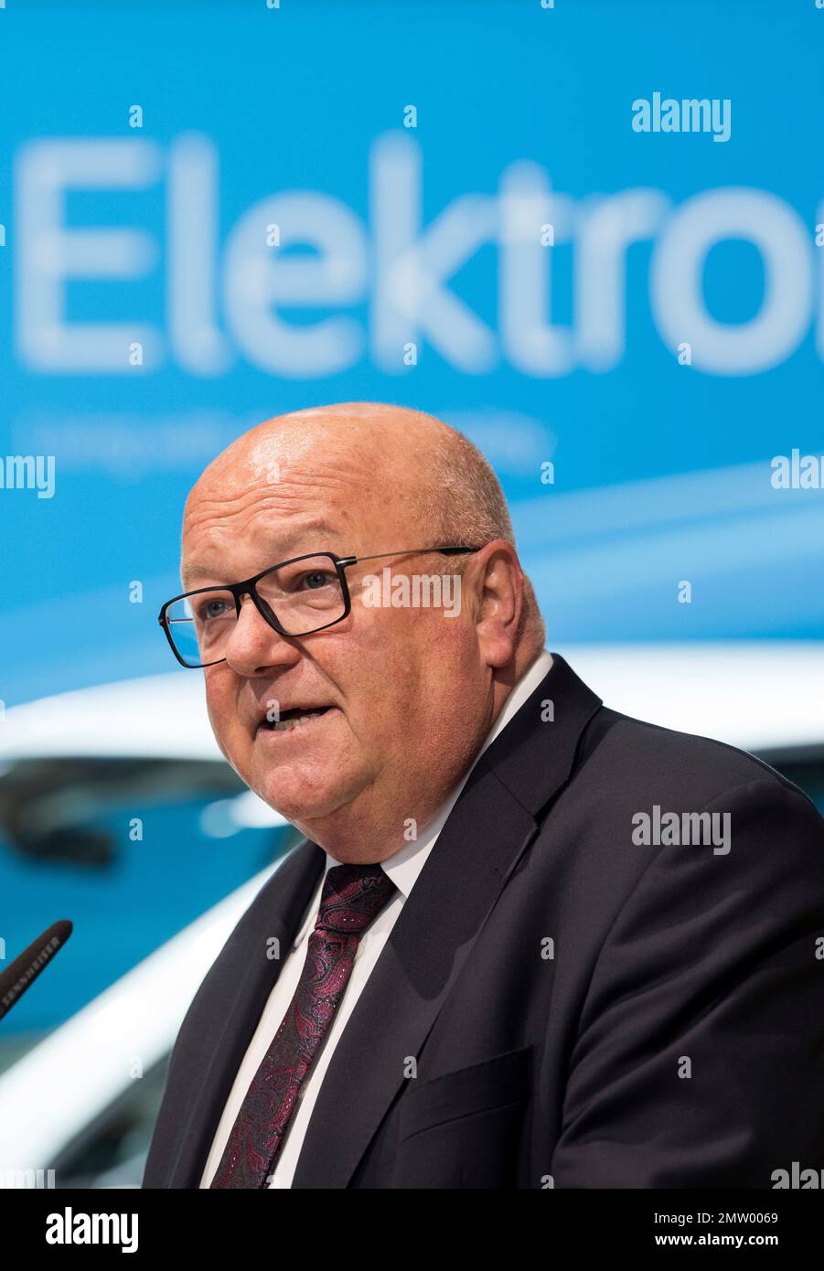 Siegfried Fiebig, spokesman of Volkswagen Saxony, delivers a