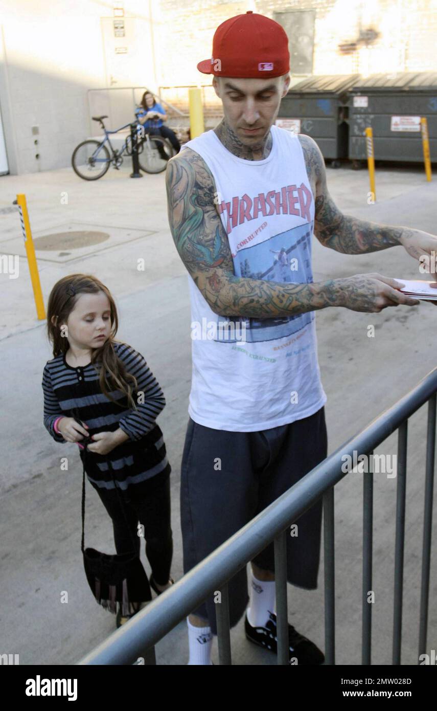 Blink-182 Drummer Travis Barker Greets Fans And Signs Autographs As He ...