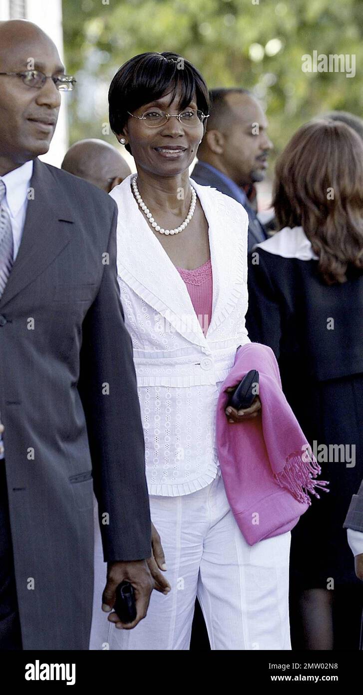 Former senator Pleasant Bridgwater leaves the courthouse during the ...